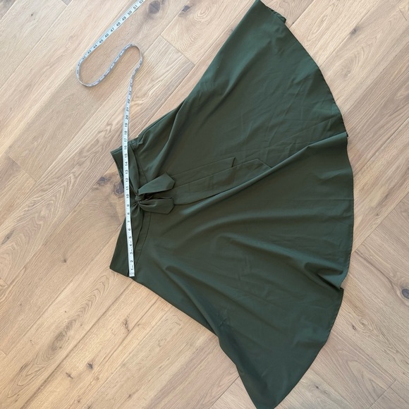 Grace Karin Forest Green A-Line Skirt with Waist Tie – Size Large - Picture 3 of 6